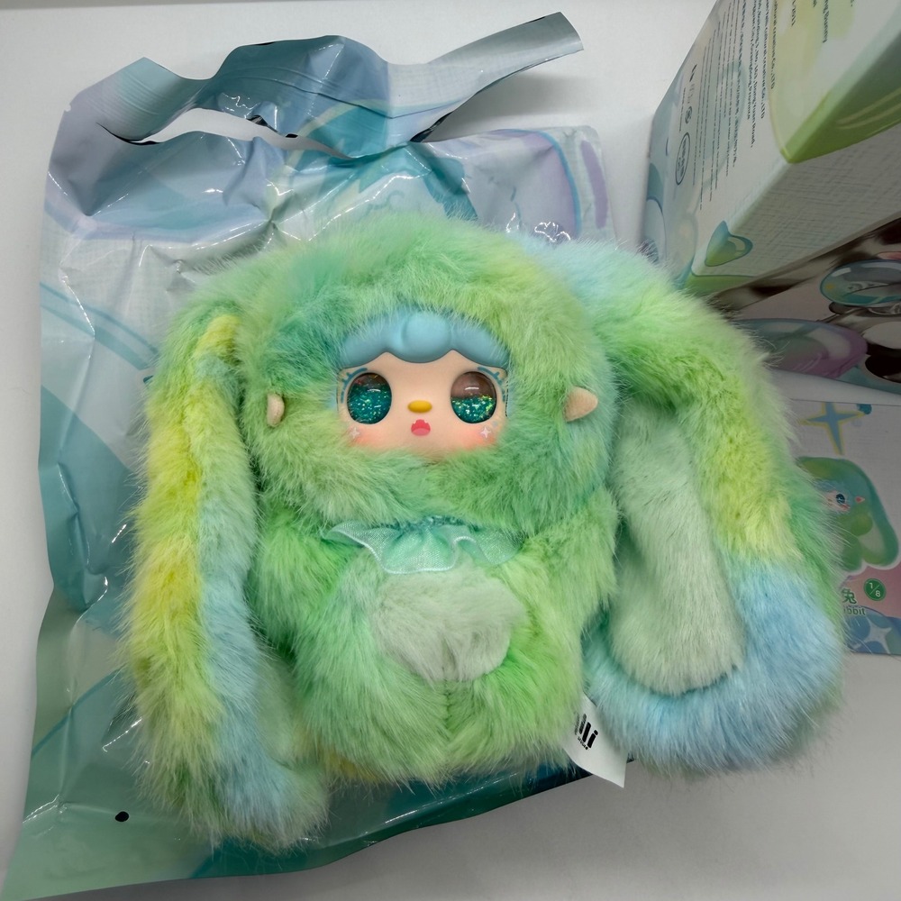 Yooki Hopping Bunny Green Tie Dye Forest Rabbit Plush Doll